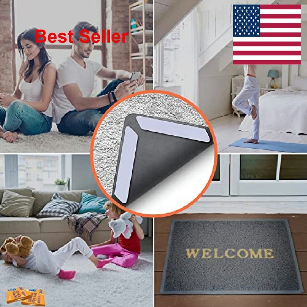 Reusable Washable Non-Slip Rug Grippers Polyurethane Elegant Minimal Home Decor - Picture 4 of 7